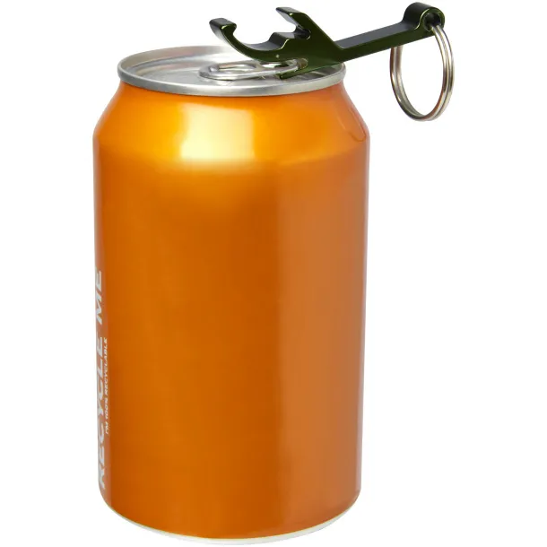 Tao bottle and can opener keychain Green