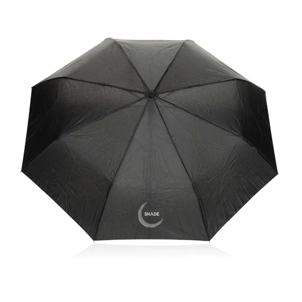 Yara 21" AWARE™ RPET solid colour umbrella with carabiner - XD Collection Black 