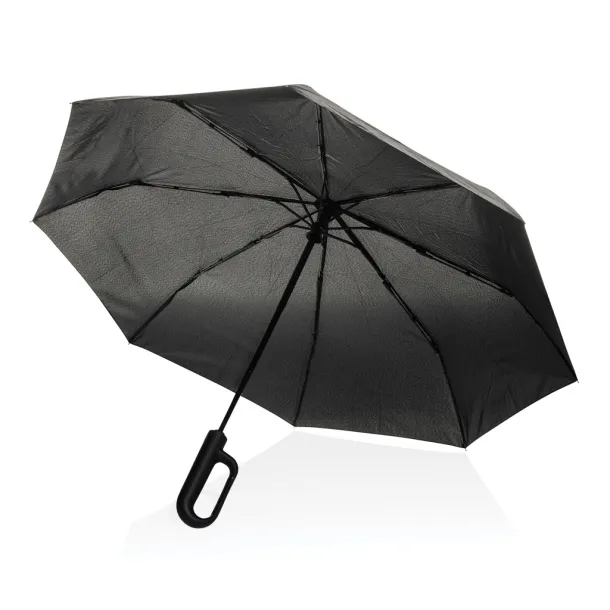 Yara 21" AWARE™ RPET solid colour umbrella with carabiner - XD Collection Black 