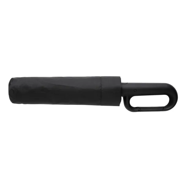 Yara 21" AWARE™ RPET solid colour umbrella with carabiner - XD Collection Black 