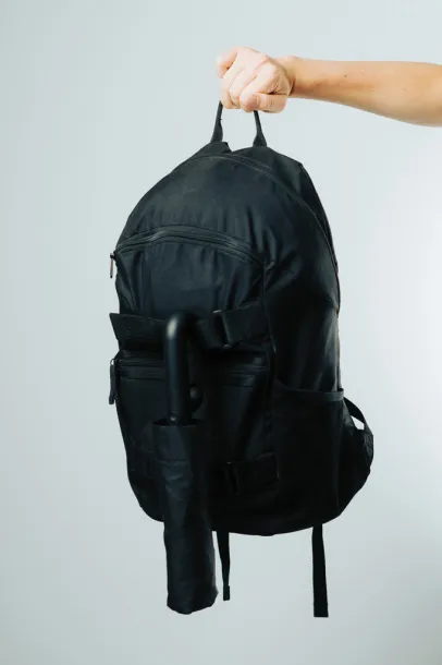 Yara 21" AWARE™ RPET jednobojni kišobran s karabinerom - XD Collection Crna 