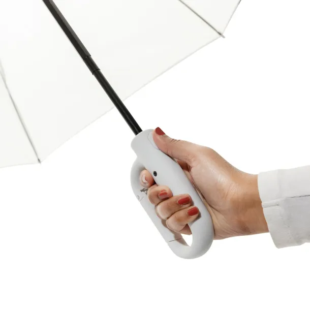 Yara 21" AWARE™ RPET solid colour umbrella with carabiner - XD Collection grey 