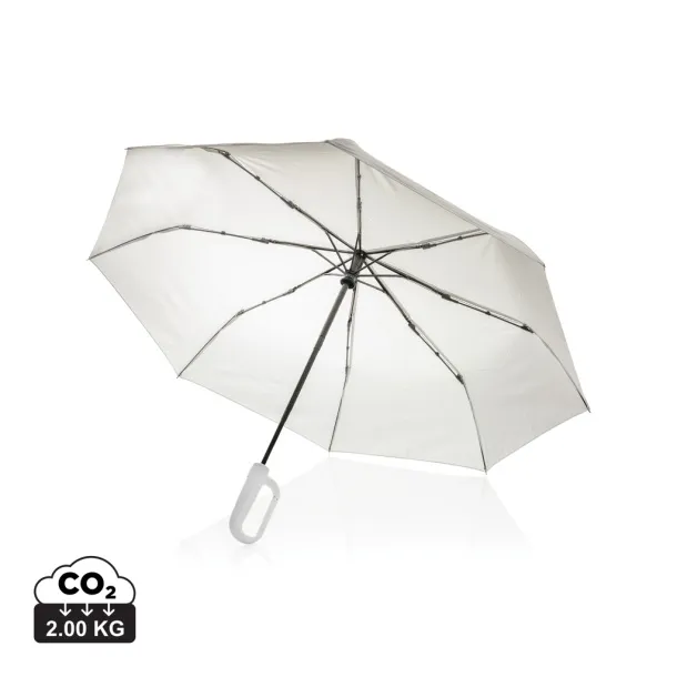Yara 21" AWARE™ RPET jednobojni kišobran s karabinerom - XD Collection grey 
