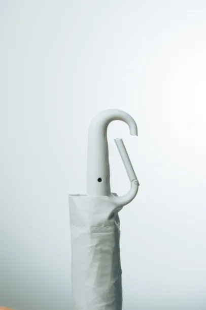 Yara 21" AWARE™ RPET solid colour umbrella with carabiner - XD Collection beige