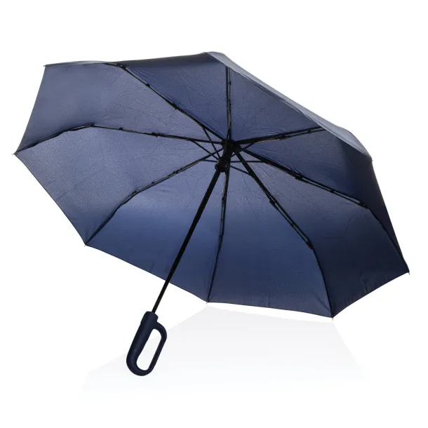 Yara 21" AWARE™ RPET jednobojni kišobran s karabinerom - XD Collection navy 