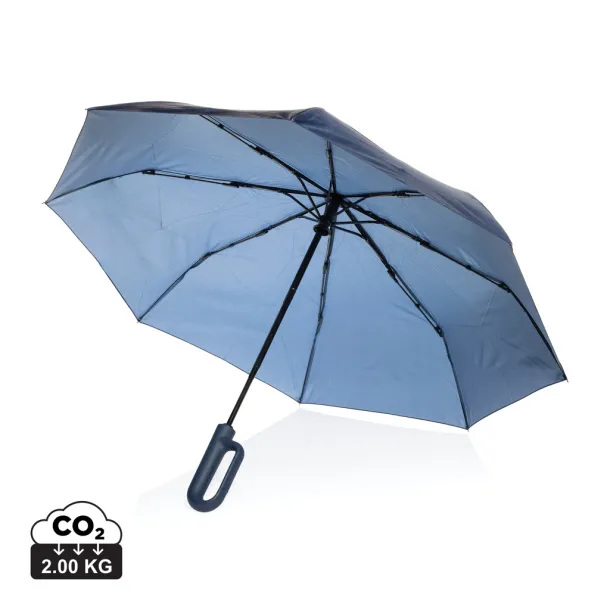 Yara 21" AWARE™ RPET jednobojni kišobran s karabinerom - XD Collection navy 