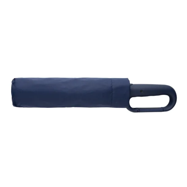 Yara 21" AWARE™ RPET jednobojni kišobran s karabinerom - XD Collection navy 