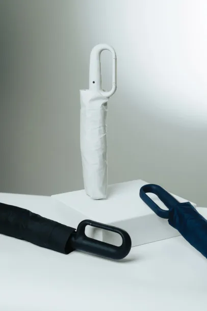Yara 21" AWARE™ RPET jednobojni kišobran s karabinerom - XD Collection navy 