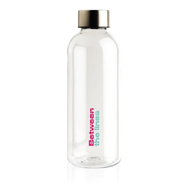  Leakproof water bottle with metallic lid - XD Collection Transparent 