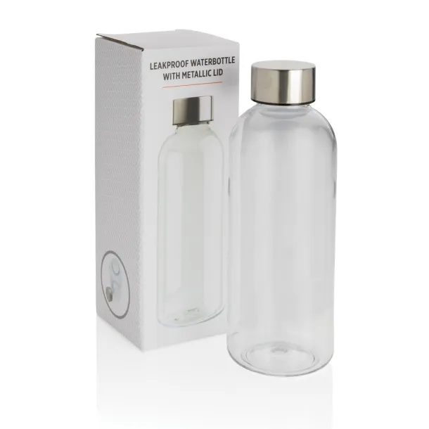  Leakproof water bottle with metallic lid - XD Collection Transparent 