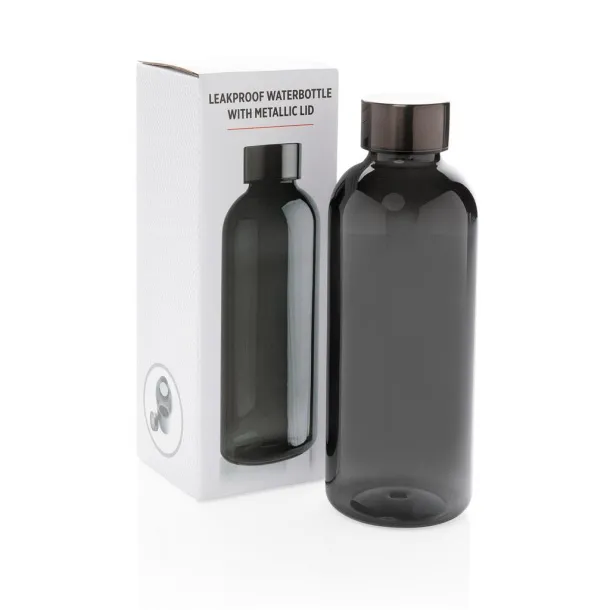  Leakproof water bottle with metallic lid - XD Collection Black 