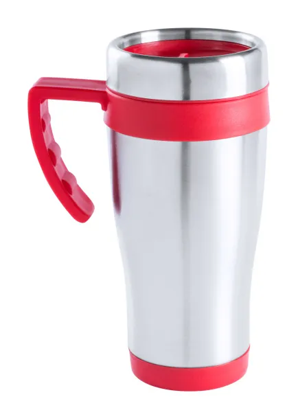 Caprol Plus termo šalica, 450 ml Crvena Srebrna