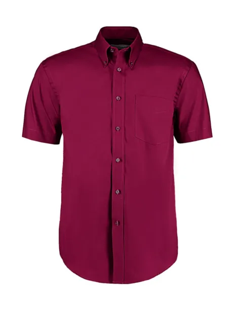  Classic Fit Premium Oxford Shirt SSL - Kustom Kit Burgundy