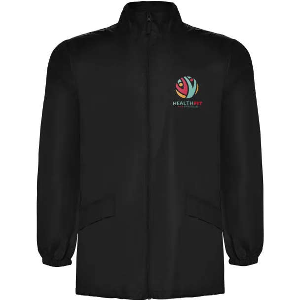 Escocia unisex lightweight rain jacket - Roly Crna