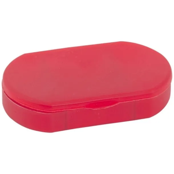  Pill box with 3 compartments red