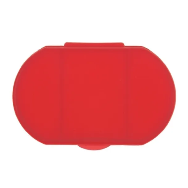  Pill box with 3 compartments red