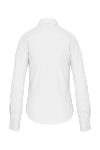  LADIES' LONG-SLEEVED COTTON POPLIN SHIRT - Kariban White