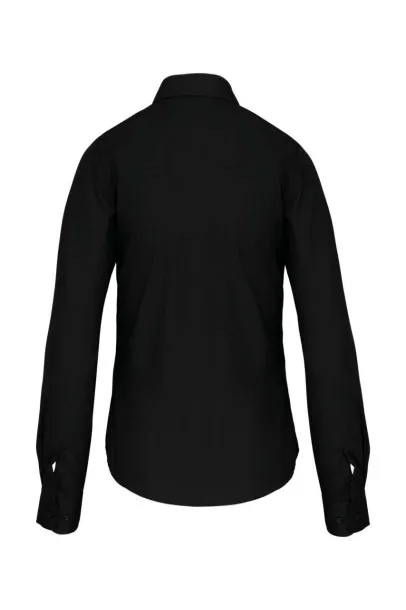  LADIES' LONG-SLEEVED COTTON POPLIN SHIRT - Kariban Black