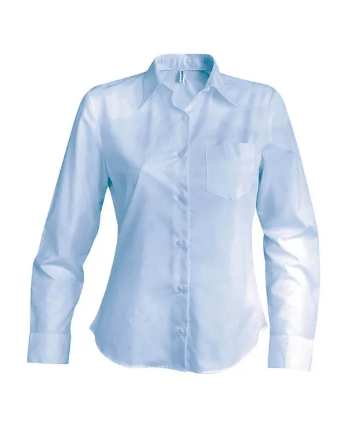  LADIES' LONG-SLEEVED COTTON POPLIN SHIRT - Kariban Bright Sky