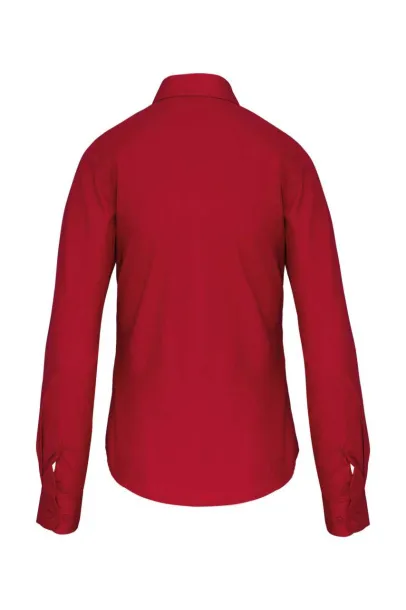  LADIES' LONG-SLEEVED COTTON POPLIN SHIRT - Kariban Classic Red