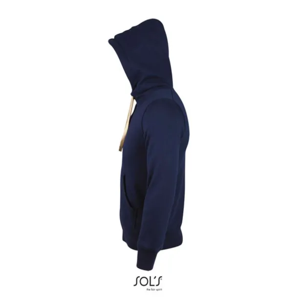SOL'S SHERPA unisex hoddie sa šerpa podstavom i patentom - SOL'S French Navy