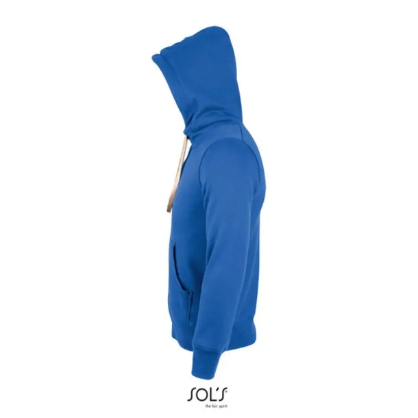 SOL'S SHERPA unisex hoddie sa šerpa podstavom i patentom, 280 g/m2 - SOL'S Kraljevski plava