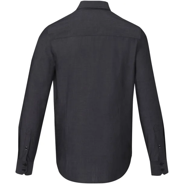 Cuprite long sleeve men's GOTS organic shirt - Elevate NXT Solid black