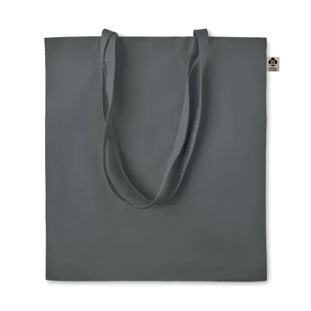 ZIMDE COLOUR Organic cotton shopping bag, 140 g/m² stone grey