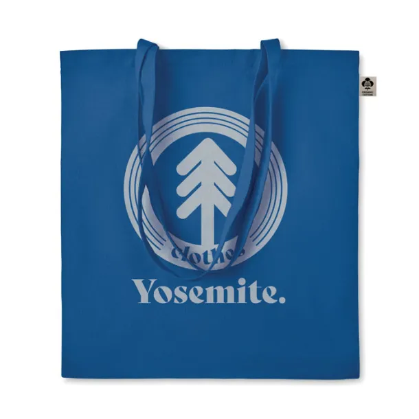 ZIMDE COLOUR Organic cotton shopping bag, 140 g/m² Royal blue