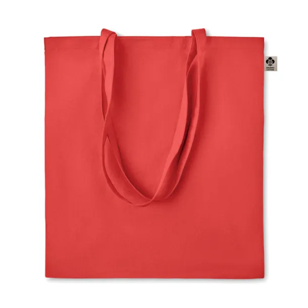 ZIMDE COLOUR Organic cotton shopping bag, 140 g/m² Red