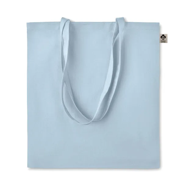 ZIMDE COLOUR Organic cotton shopping bag, 140 g/m² baby blue