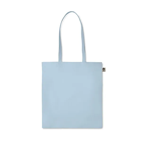 ZIMDE COLOUR Organic cotton shopping bag, 140 g/m² baby blue