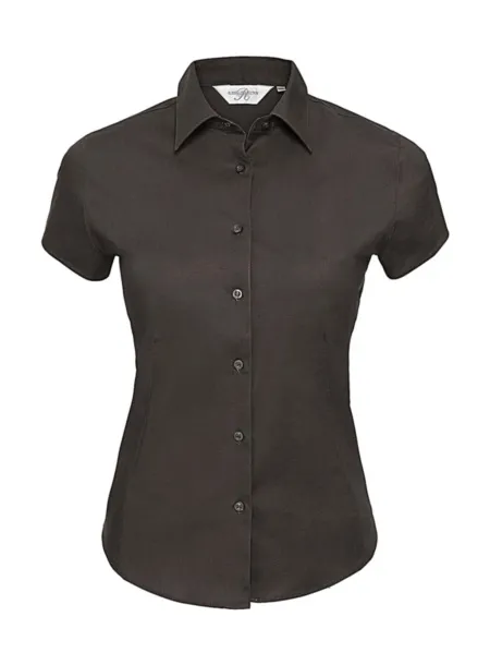  Ladies' Easy Care Fitted Shirt - Russell Collection Chocolate