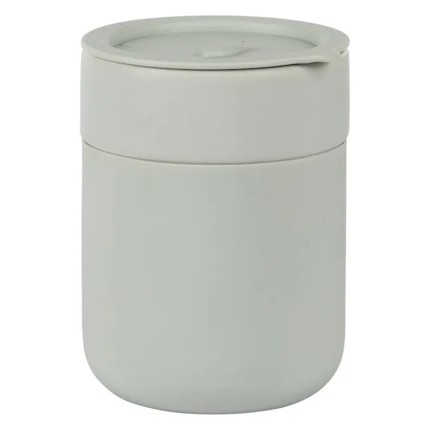 JONA Keramička šalica s poklopcem, 340 ml Siva