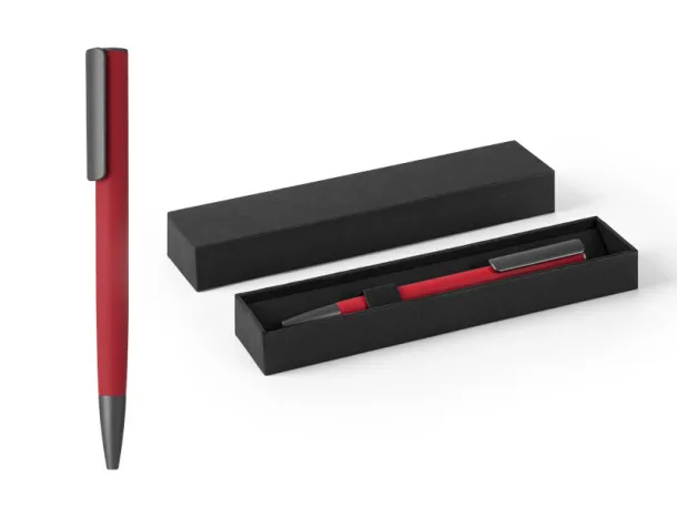 STELLA SET Metal ball pen in a gift box Red