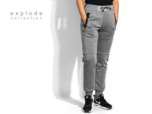 COOPER TRACK LADY mélange women’s jogging pants - EXPLODE Ash gray