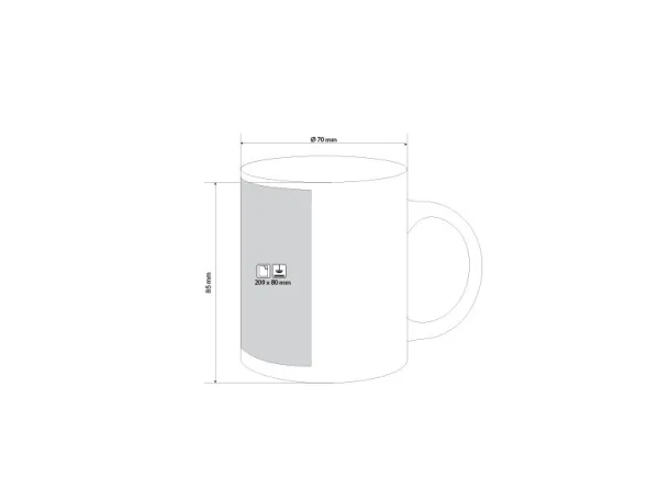 TEO MINI Porculanska šalica, 225 ml - CASTELLI Bijela
