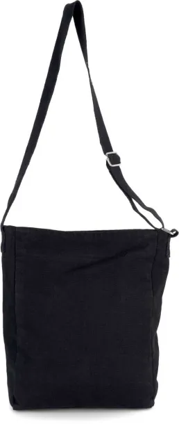  COTTON CANVAS SHOULDER BAG - Kimood Washed Black