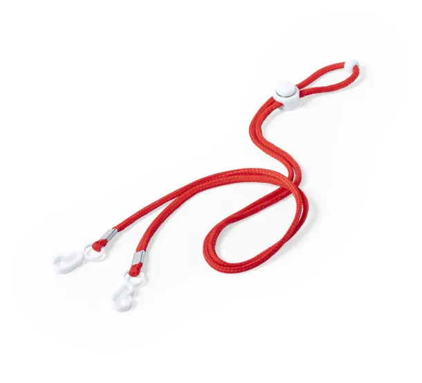 Menfix mask holder lanyard Red