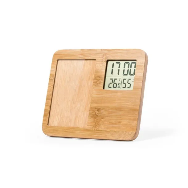  Bamboo photo frame, weather station light brown