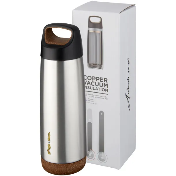 Valhalla 600 ml copper vacuum insulated sport bottle Silver