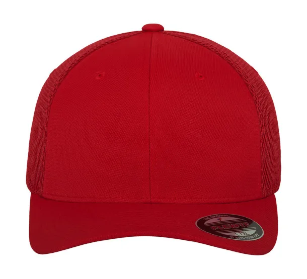  Tactel Mesh Cap - 6 panels - Flexfit Crvena