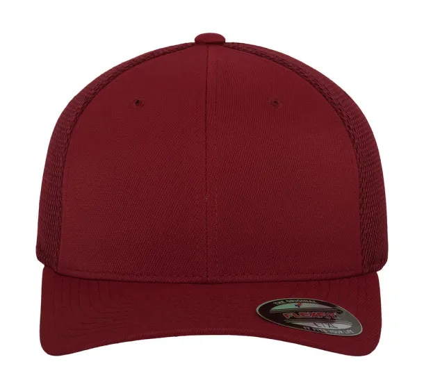  Tactel Mesh Cap - 6 panels - Flexfit Maroon