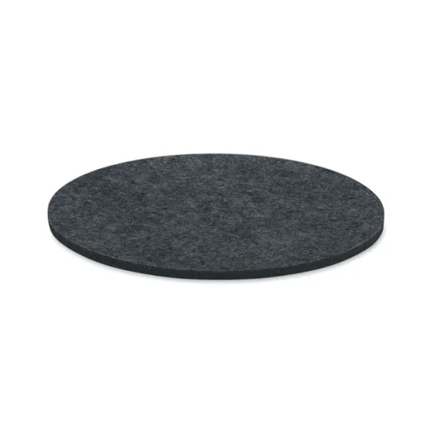 FELTSTER Round coaster in RPET felt stone grey