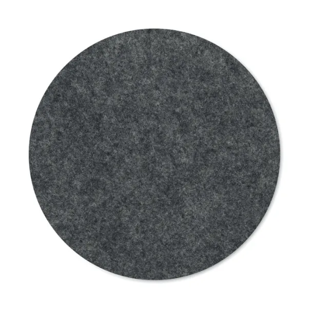 FELTSTER Round coaster in RPET felt stone grey