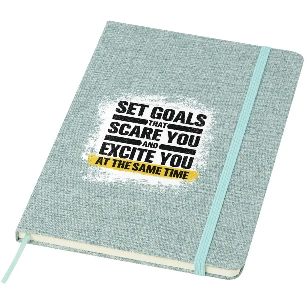 Ramona A5 cotton notebook Heather green