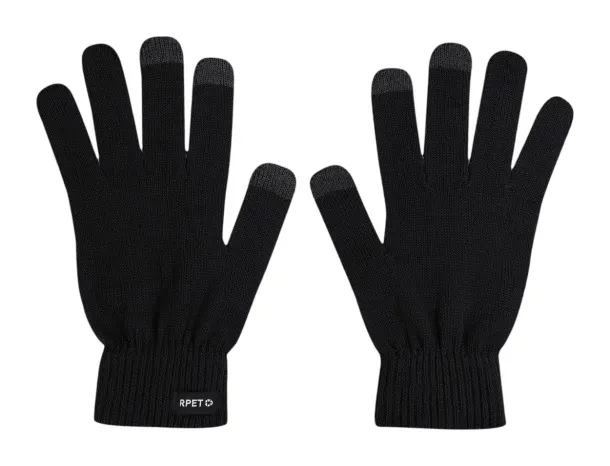 Retouch RPET touch screen gloves Black