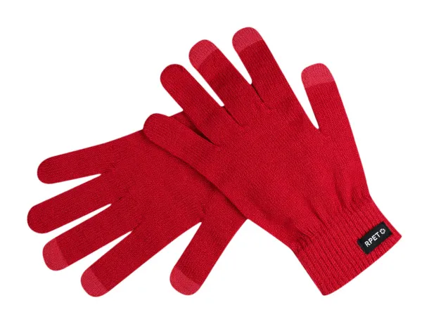 Retouch RPET touch screen gloves Red