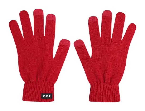 Retouch RPET touch screen gloves Red