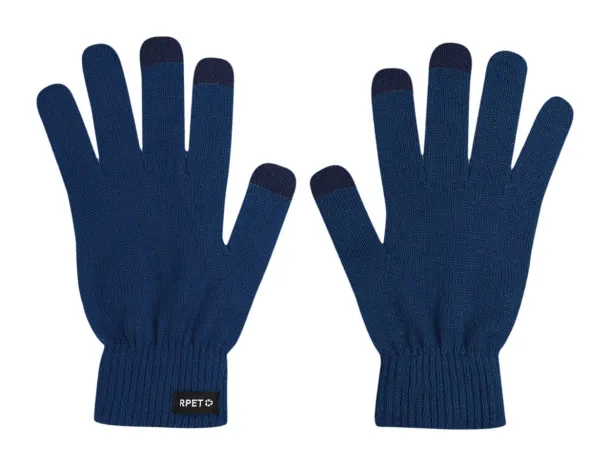 Retouch RPET touch screen gloves Dark blue